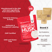 Health Plus Pure Psyllium Husk - 12 Oz