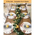 thumbnail image 4 of 13 Inch Round Placemats Set of 6, Gnomes Pumpkin Fall Non Slip Heat Insulation PP Table Mats, Thanksgiving Branches Maple Leaf Washable Place Mats for Kitchen Dining Party Table Decor, 4 of 7