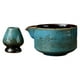 thumbnail image 5 of Cuenco ceremonial de matcha, juego de té matcha japonés de cerámica Azul, 5 of 9