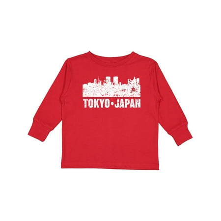 

Inktastic Tokyo Japan City Skyline with Grunge Gift Toddler Boy or Toddler Girl Long Sleeve T-Shirt