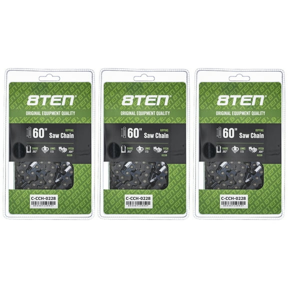 Ripping Chainsaw Chain 60 inch .063 .404 173DL for Stihl 051 070 084 090 3 Pack 810-CCC2440H