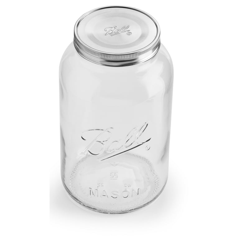 Ball Decorative Mason Jar with One Piece Stainless Steel Lid, Gal. (128oz.)