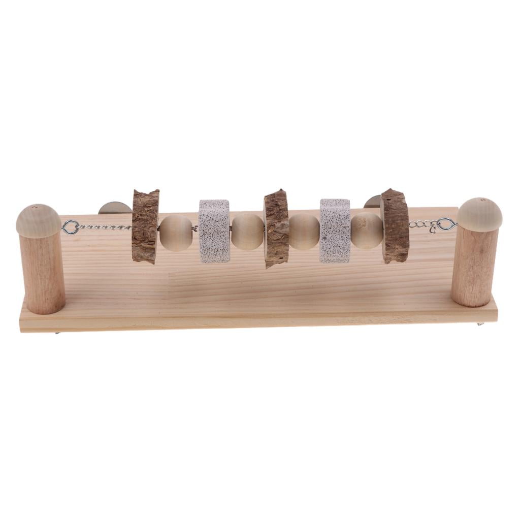 Bvdfgk Small Animal Wooden Stone Chew Grinding Toy for Guinea Pig, Rabbit, Hamster