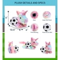 thumbnail image 3 of DolliBu Sunday Rainbow Unicorn Stuffed Animal with Soccer Ball Plush - Soft Huggable Unicorn Playtime Plush Toy, Cute Fantasy Gift, Super Soft Plush Doll Animal Toy for Kids and Adults - 10.5 Inches, 3 of 6