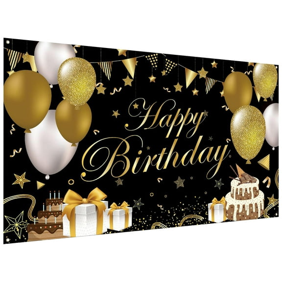 LEORX bunting banner Birthday Theme Background Banner Assorted Color for Family 1Pack