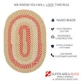 thumbnail image 3 of Super Area Rugs Braided Farmhouse Cotton Reversible Area Rug Beige - Oval 2' x 3', 3 of 5