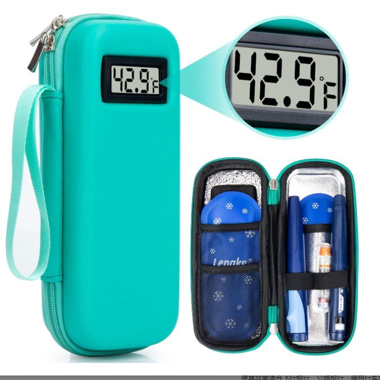 TL New Insulin Cooler with Temperature Display - Refrigerated Medicine Travel Case with 2 TSA Locks