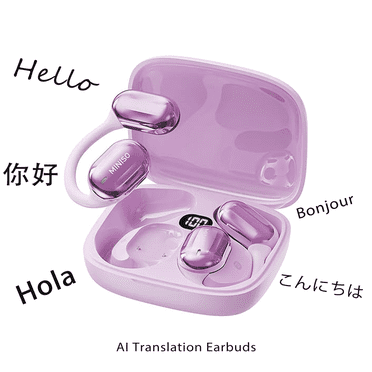 MINISO AI OWS Translation Headphones Support 75 Languages Real Time Bluetooth 5.4 Translation