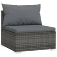 thumbnail image 5 of vidaXL 8 Piece Patio Lounge Set with Cushions Poly Rattan Gray, 5 of 9