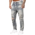 thumbnail image 4 of B91xZ Jeans Homme Jambe Droite Mode Confort, Bleu TG, 4 of 5