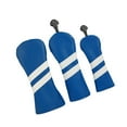 thumbnail image 6 of 3x Golf Club Head Cover PU Leather Golf Wood Headcovers for Travel Transport, 6 of 8
