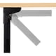 thumbnail image 3 of Juego de 4 patas de mesa plegables de hierro de 90° con bisagras autoblocantes para muebles de mesa de centro de metal de 20 cm esquí esquí Gafas de esquí, 3 of 5