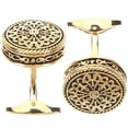 thumbnail image 1 of 2Pcs Golden Round Cufflinks For Shirts And Suits Men Decorative Business Accessories, 1 of 8