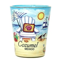 Cozumel Mexico Beach Chair In And Out Shot Glass