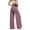 Purple, variant on FINALGANG Women New Trousers Solid Color High Waisted Drawstring Sweatpants Casual Wide Leg Pants With Pockets Design Durable Skin Friendly Fabric For Adult