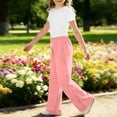 thumbnail image 4 of Zpanxa Girls Sets Ruched Short Length T Shirt with Bow Pocket and Long Pants Set 7-8 Years, 4 of 6