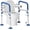 Blue, variant on Foldable Toilet Safety Rails for Seniors - Adjustable Toilet Safety Frame & Toilet Handles for Elderly & Disabled, Fits Most Toilets, 350lb Capacity, Blue