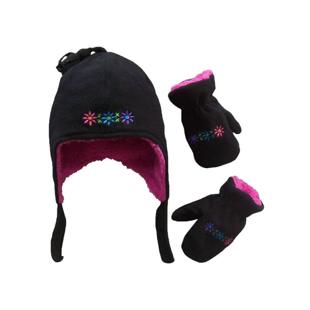 N'Ice Caps N'Ice Caps Girls Fleece Winter Hat and Mitten Set for