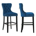 thumbnail image 4 of WestinTrends Wordford 29" Tufted Velvet Bar Stool (Set of 2), Black/ Royal Blue, 4 of 11