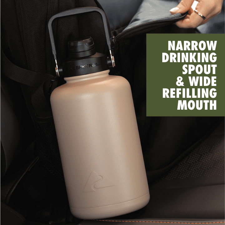 Ozark Trail 64 oz Stainless Steel Insulated Jug with Handle, Tan