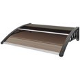thumbnail image 1 of Auvent de Porte Marron - 47 Pouces x 29 Pouces Auvent de Patio en Polycarbonate pour Entrées et Fenêtres - Résistant aux UV, Protection Extérieure Durable, 1 of 7