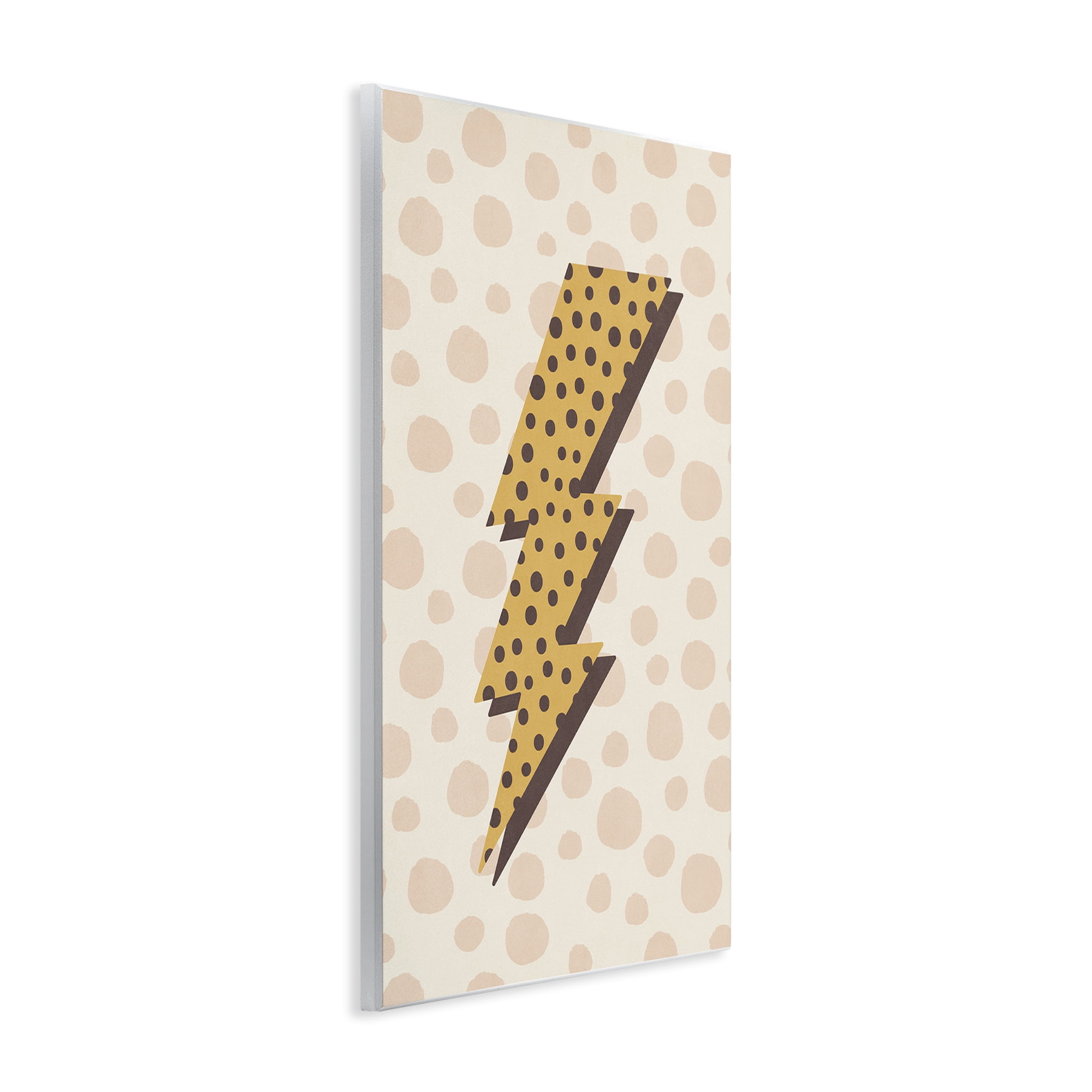 Stupell Industries Dotted Lightning Bolt Abstract Painting Unframed Art Print Wall Art, 13 x 19
