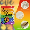 thumbnail image 3 of Gay Pride Love is Love Rainbow Decorative House Flag, LGBTQ Fist Hearts Garden Yard Outside Pride Month Decorations, Lesbian Transgender Bisexual Outdoor Large Home Decor Double Sided 28 x 40, 3 of 6