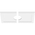 thumbnail image 6 of 18"W x 9"H x 5"ID x 6 1/4"C x 1"P Rectangle Architectural Grade PVC Contemporary Ceiling Medallion, Two Piece, 6 of 7