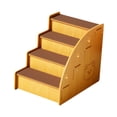 thumbnail image 2 of TISHITA Wood Pet Stairs Comfortable Dog Stair Ramp for Small Pets Older Dogs Couches 4 step, 2 of 8