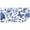 Blue, variant on Blue Roses and Butterflies Pattern Rectangle Tablecloth 60"x84",Waterproof Polyester Rectangle Table Cloth, Wipeable Spillproof Polyester Tablecloth for Dining, Camping, Indoor and Outdoor