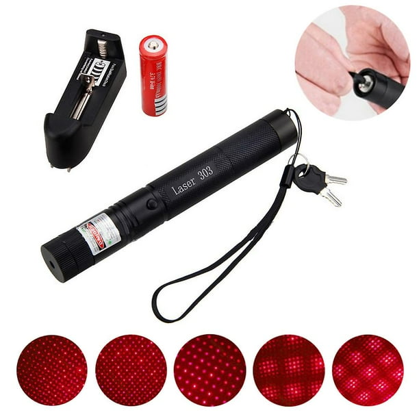 Stylo Laser Pointeur Laser Puissant Stylo Pointeur Laser Rechargeable Laser  de Mise au Point Réglable 