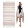 thumbnail image 1 of Winthome Turkish Beach Towel Oversized Super Absorbent Quick Dry Sand Free Compact Beach Towels Pink, 1 of 7