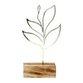 thumbnail image 1 of Adorno de hoja de metal, accesorios de decoración artística, artesanías con base escultórica Oro, 1 of 6