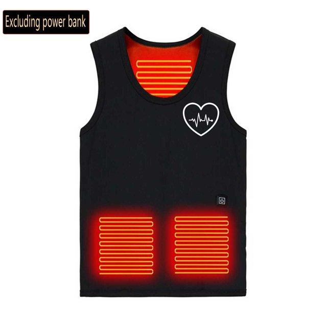 Meichang Warming Fleece Heated Vest for Women Men Snug Fit Heated Pad Winter USB Rechargeable Body Warmer Lightweight Coldproof Heating Vest Underwear