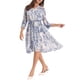 thumbnail image 2 of INSPIRE CHIC Vestido Elegante Floral para Mujer con Cuello en V, Manga 3/4, Con Cinta Frontal, Vestidos de Chifón Fluidos 2XL Blanco, 2 of 6