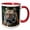 Red/White, variant on 3drose, Tiger Face, 15oz Two-tone Blue Mug