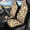 thumbnail image 3 of Uourmeti Leopard Print Car Seat Covers 3 PCS, Car Seat Covers Full Set Polyester Light Auto Accessories for Truck Trucks Sedans, 3 of 10