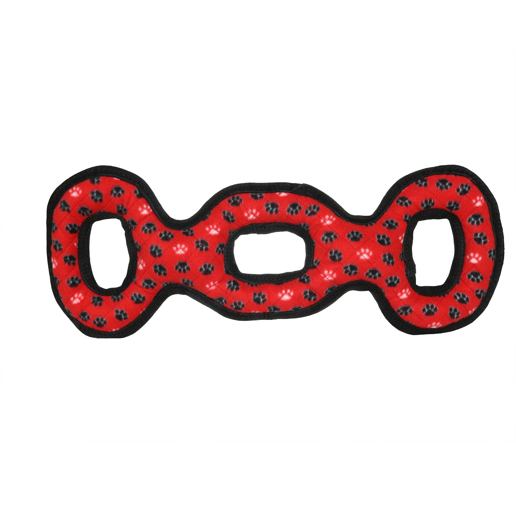 TUFFY® Ultimate 3WayTug Red Paw, 2-Pack, Durable Plush Squeaky Dog Toys