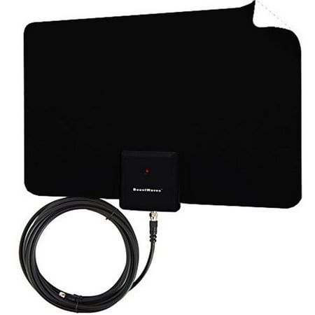 Amplified Boostwaves Razor 60 HDTV Indoor Flat Leaf Antenna with RG6 Cable Amplified Boostwaves Razor 60 HDTV Indoor Flat Leaf Antenna with RG6 Cable