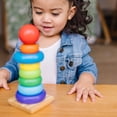 thumbnail image 4 of Melissa & Doug Rainbow Stacker Wooden Ring Educational Toy, 18+ months, 4 of 11