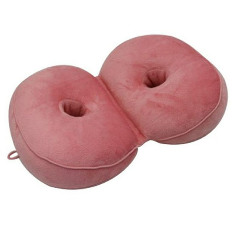 Dual Comfort Cushion Lift Hips Up Seat Cushion, Beautiful Buttocks Latex Cushion Orthopedic (Pink)