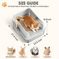 thumbnail image 4 of Caja de arena para gatos Bsemax de acero inoxidable con tapa para gatos pequeños, 4 of 9
