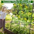 thumbnail image 6 of Sedeke 6ft Cucumber Trellis for Raised Bed, Garden Trellis for Climbing Plants Outdoor, A Frame Metal Trellis Support with Net for Vegetables Vines, 6 of 7