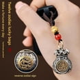 thumbnail image 2 of Twelve Zodiac God of Wealth Bag Keychain, Chinese Feng Shui Rotatable Lucky Money Prosperity Fortune Pendant Gift Jewelry (Zodiac Sheep), 2 of 8