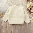 thumbnail image 4 of Gpaecead 6M-3T Toddler Baby Girls Toddler Knit Sweater Cute Round Neck Long Sleeve Pullover Sweatshirt Warm Kids Tops White, 4 of 6