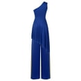 thumbnail image 2 of iiniim 2 PCS Worship Praise Dance Outfit for Women Color Block Irregular Hem Dress with Wide-Leg Blue S, 2 of 7