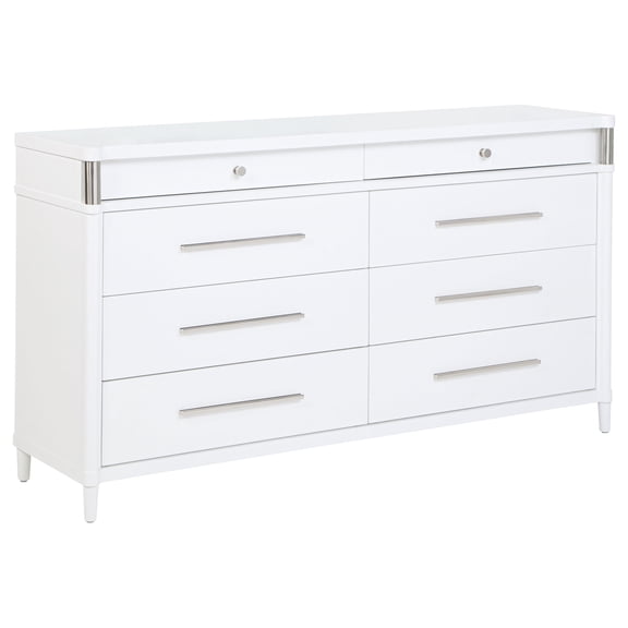 Gracemont 8-drawer Bedroom Dresser Cabinet White