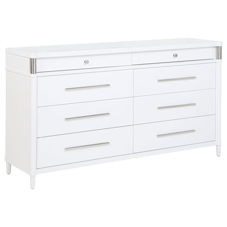 Gracemont 8-drawer Bedroom Dresser Cabinet White