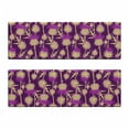 thumbnail image 2 of Thistle Bench Cushion Set of 2, Graphic Background with Vibrant Colored Scottish Thistles Pattern, Standard Size Foam Pad and Decorative Cover, Yellow Green and Purple, by Ambesonne, 2 of 4