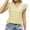 Yellow, variant on Yyeselk Business Casual Tops for Women Ruffle Cap Sleeves Sexy V-Neck Cozy Blouses Trendy Hollow out Pure Color Ladies Tee Shirts Summer Blue XXL